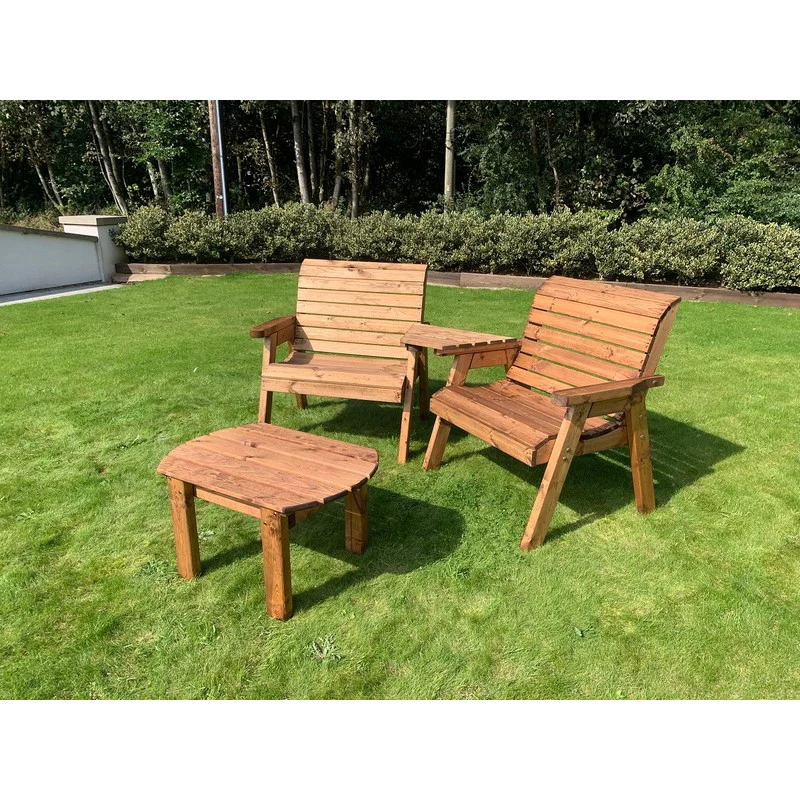 Grand Garden Tete a Tete by Charles Taylor - 2 Seats Green Cushions - Image 4