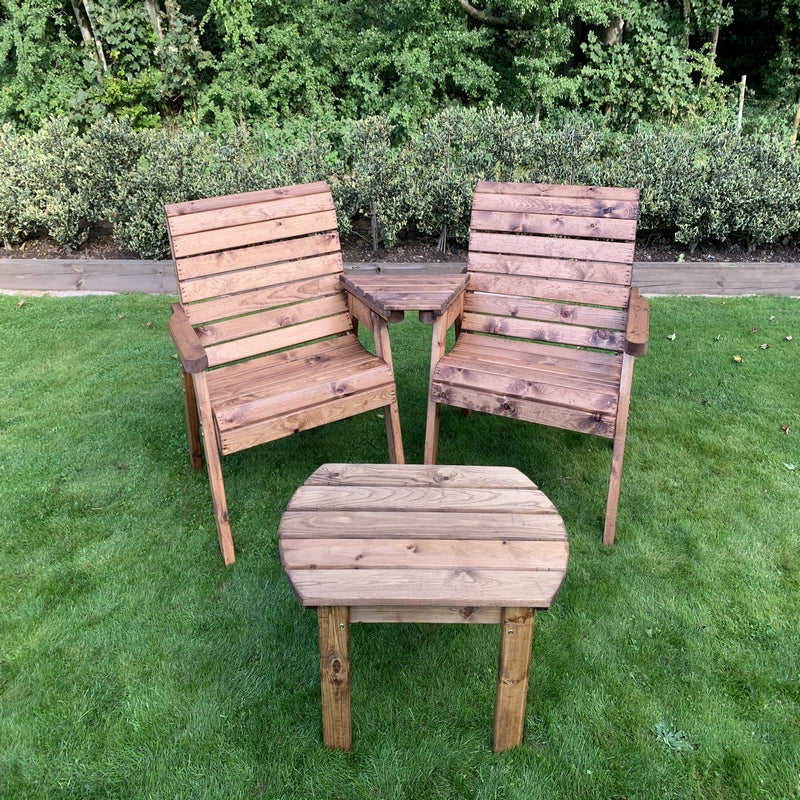 Grand Garden Tete a Tete by Charles Taylor - 2 Seats Grey Cushions - Image 3