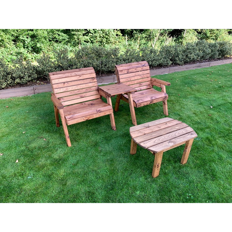 Grand Garden Tete a Tete by Charles Taylor - 2 Seats Grey Cushions - Image 2