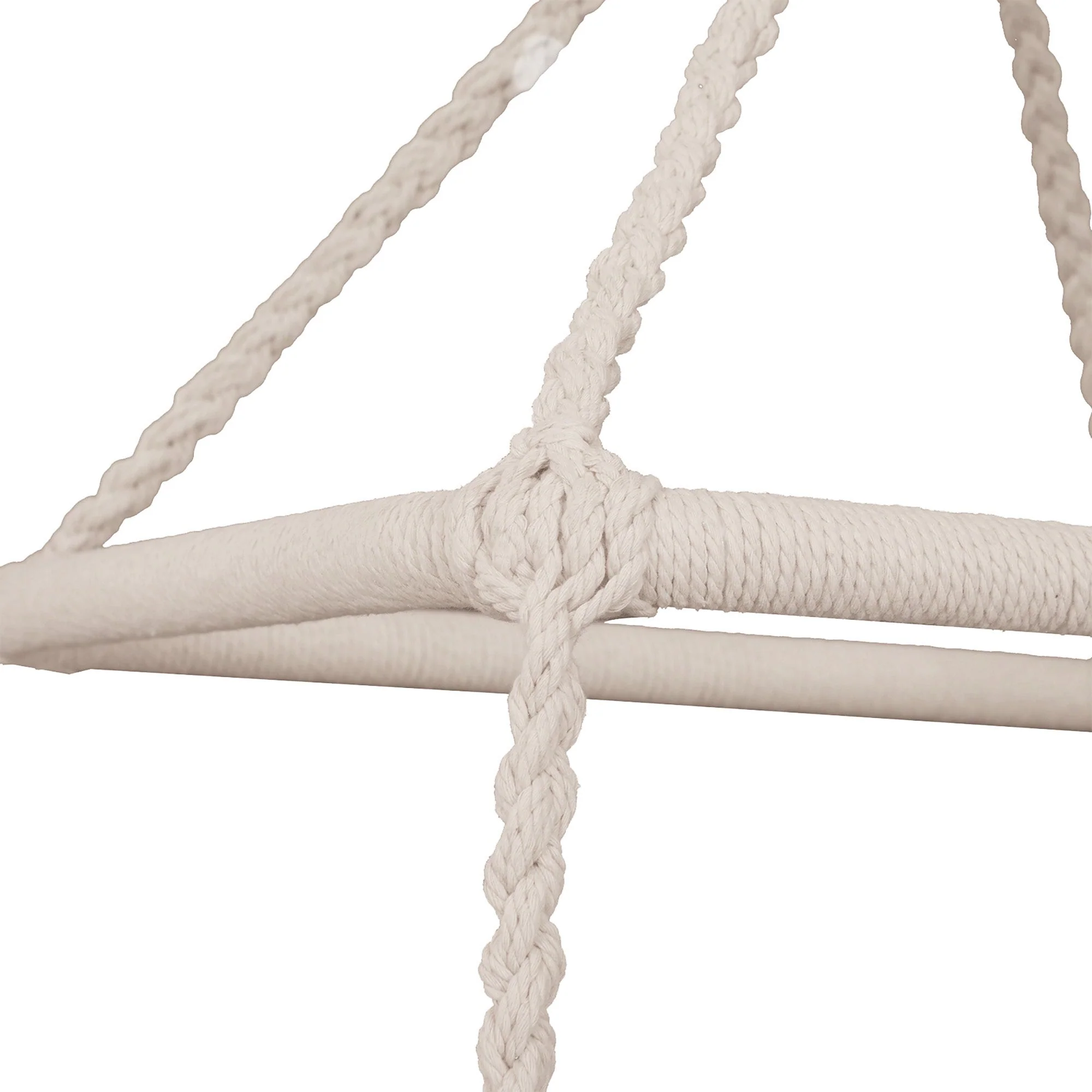 Hammock Macrame Hanging Rope Chair Hanging Seat Rope Tassels Solid Knitted Woven Net Seat Portable Garden Chair for Patio - Image 9