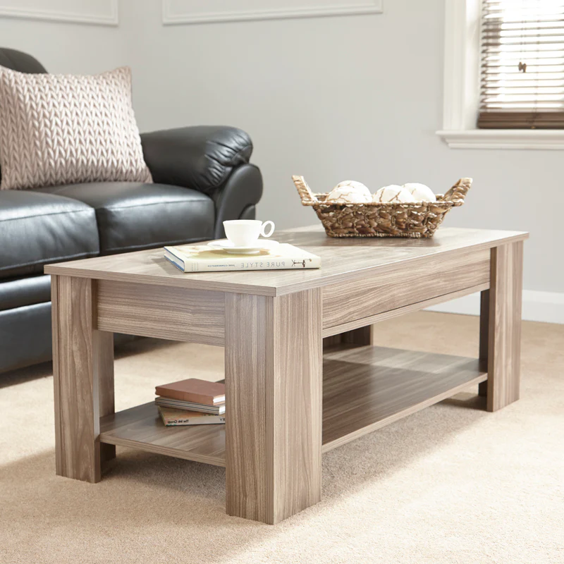 Harper Coffee Table Natural 1 Shelf - Image 3