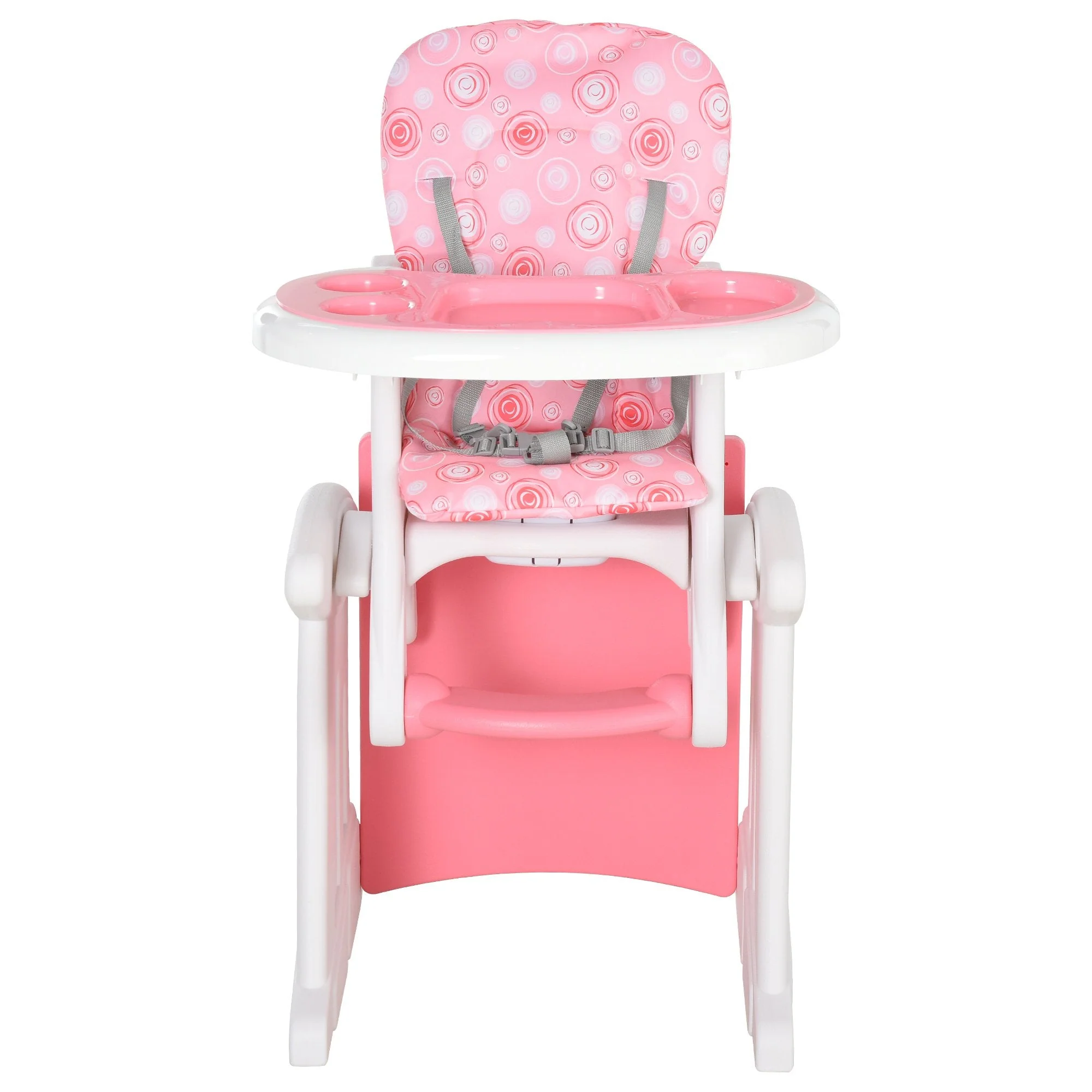 HDPE 3-in-1 Baby Booster High Chair Pink - Image 9