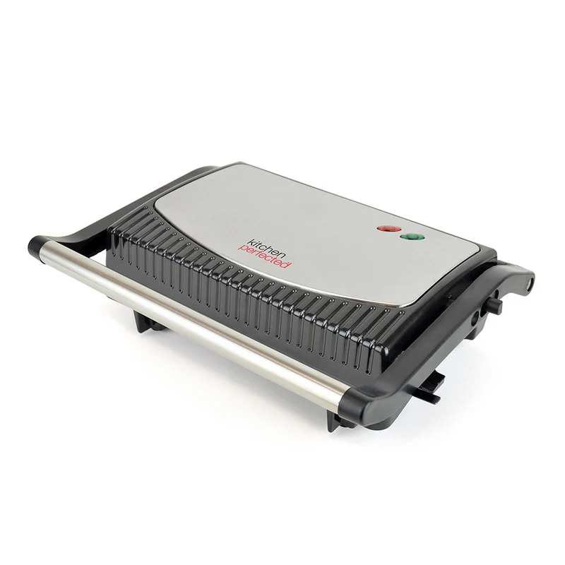 Health Grill And Panini Press By KitchenPerfected - Black And Steel - Image 2