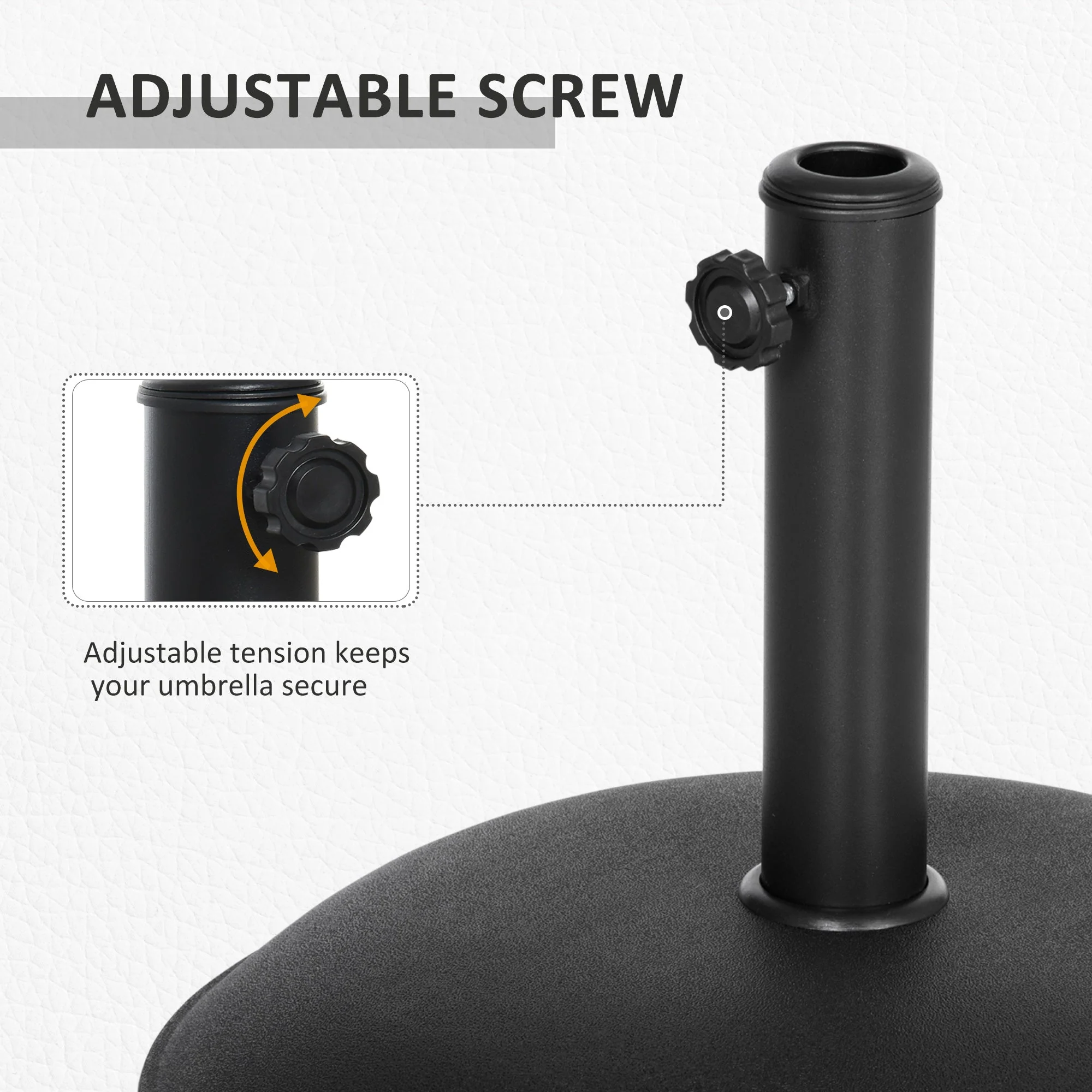 Heavy Duty Cement Parasol Umbrella Base 20kg Patio Stand Garden Outdoor Shade Holder Round - Image 3