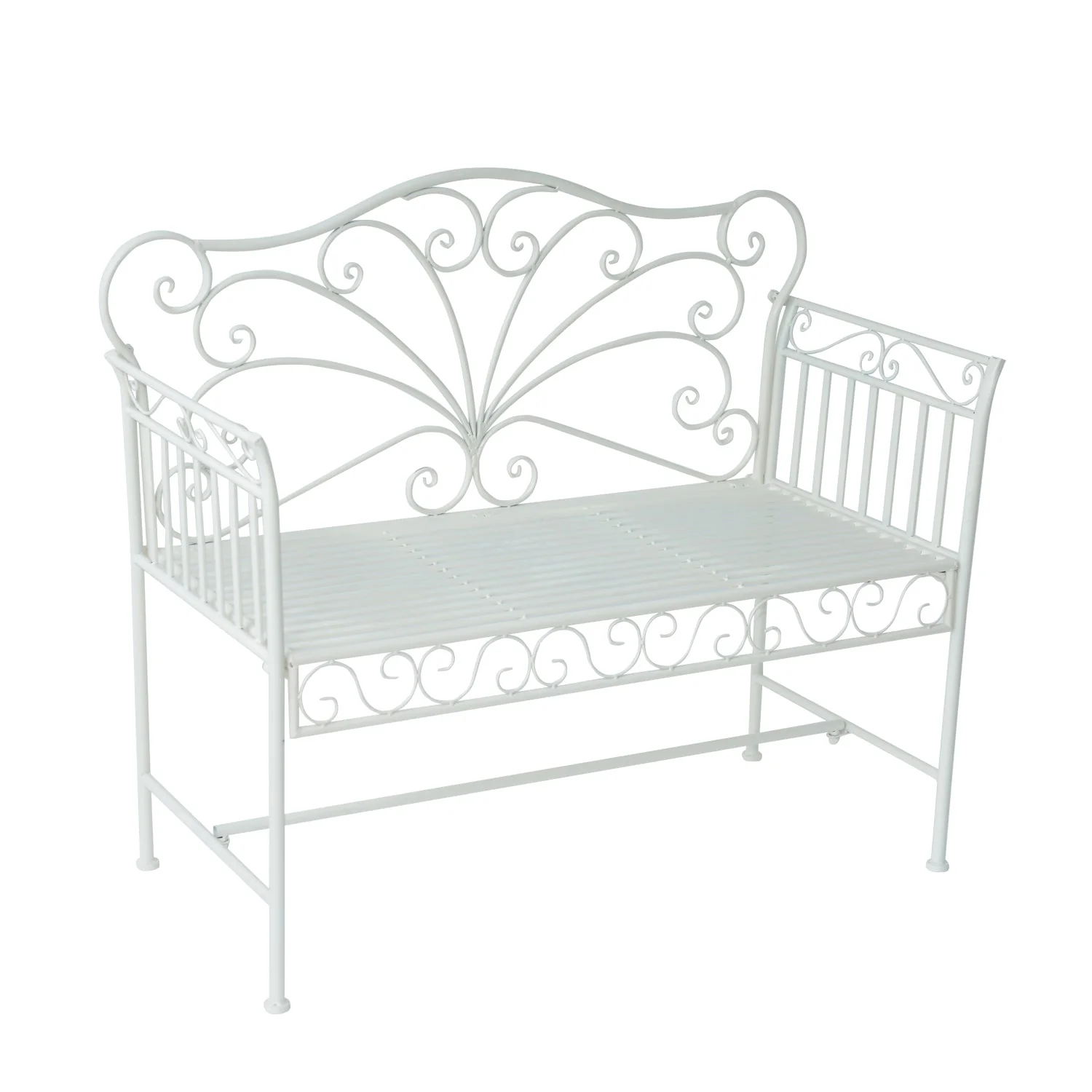 Heavy-Duty Garden Bench-White - Image 2
