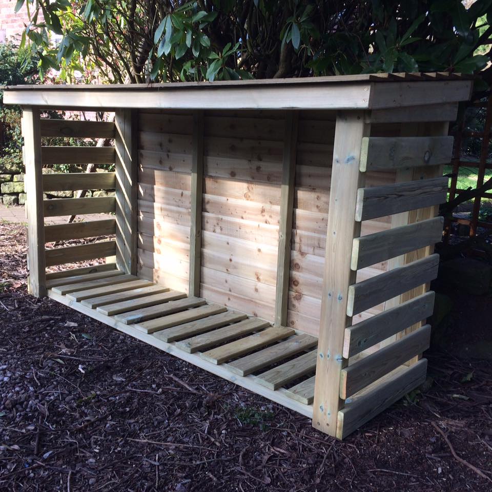 Heavy Duty Garden Log Store 180cm wide x 60cm deep by Churnet Valley - LSOP4X6 - Image 2