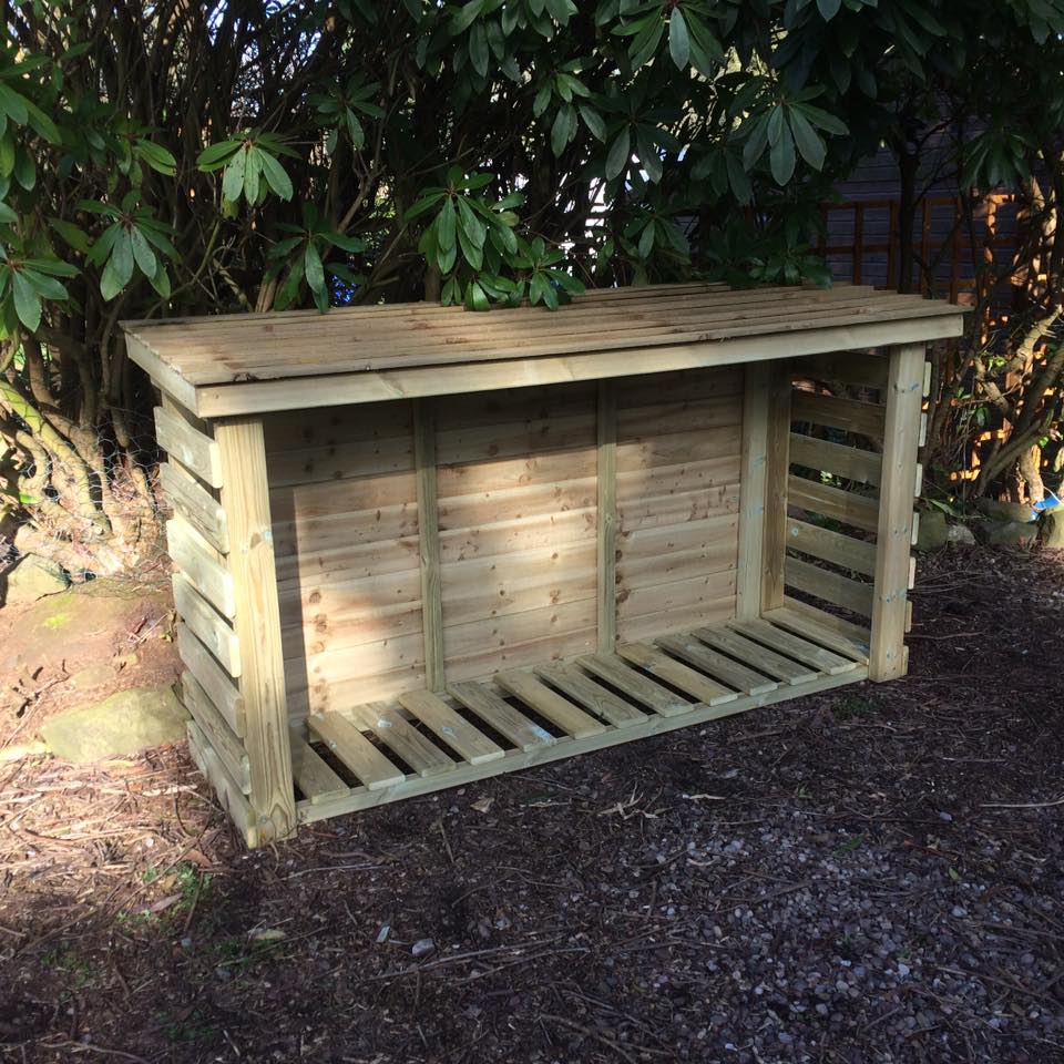 Heavy Duty Garden Log Store 180cm wide x 60cm deep by Churnet Valley - LSOP4X6 - Image 4