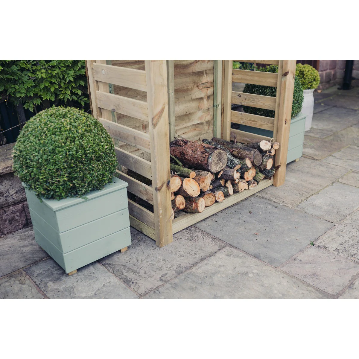 Heavy Duty Garden Log Store 120cm wide x 60cm deep by Churnet Valley - LSOP5X4 - Image 10