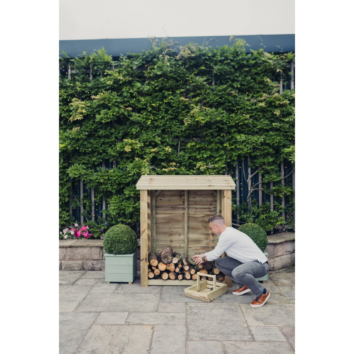 Heavy Duty Garden Log Store 120cm wide x 60cm deep by Churnet Valley - LSOP5X4 - Image 12