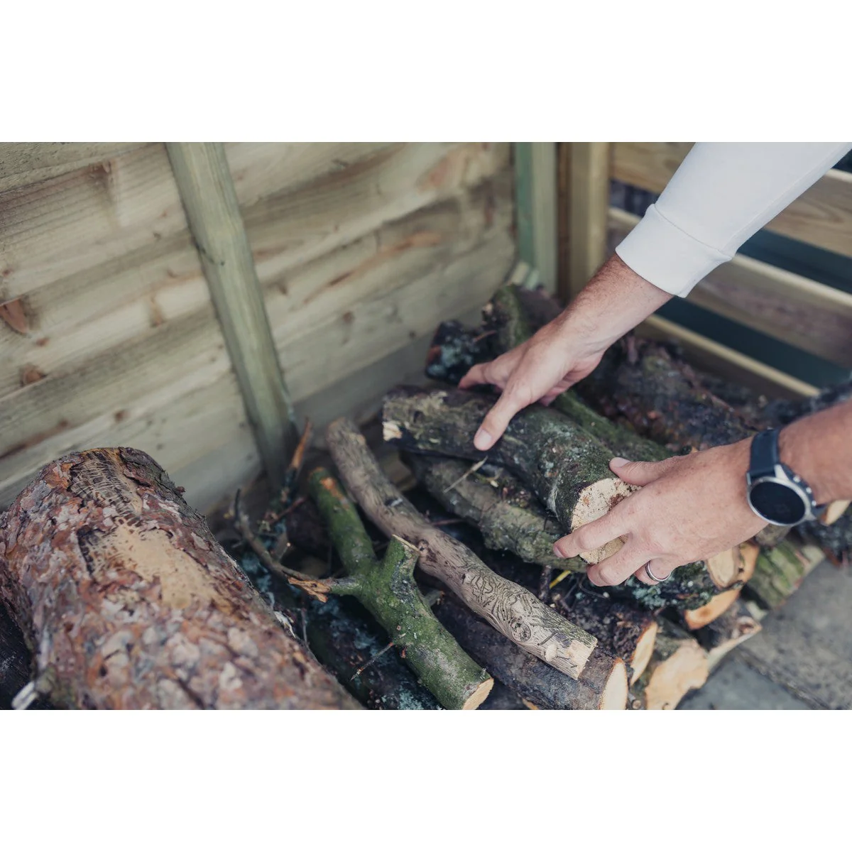 Heavy Duty Garden Log Store 120cm wide x 60cm deep by Churnet Valley - LSOP5X4 - Image 4