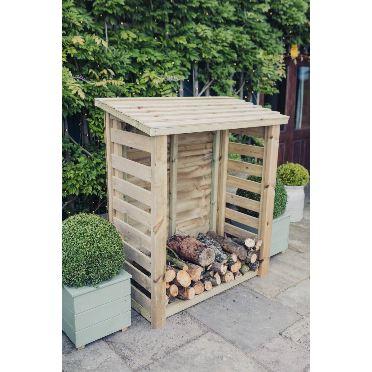 Heavy Duty Garden Log Store 120cm wide x 60cm deep by Churnet Valley - LSOP5X4 - Image 5