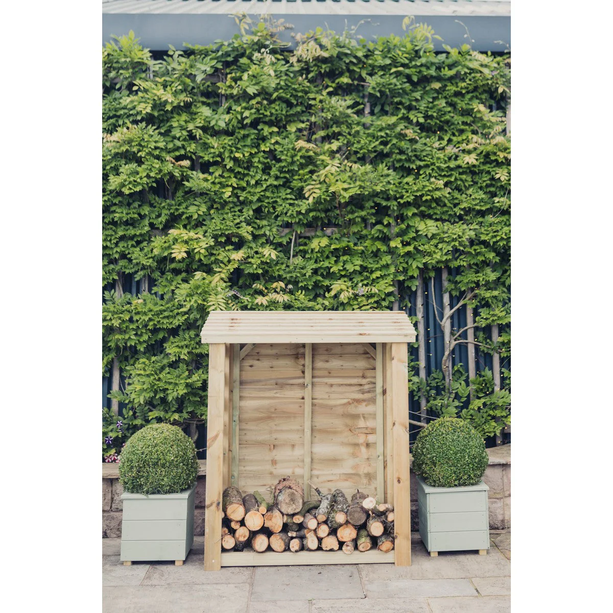 Heavy Duty Garden Log Store 120cm wide x 60cm deep by Churnet Valley - LSOP5X4 - Image 7