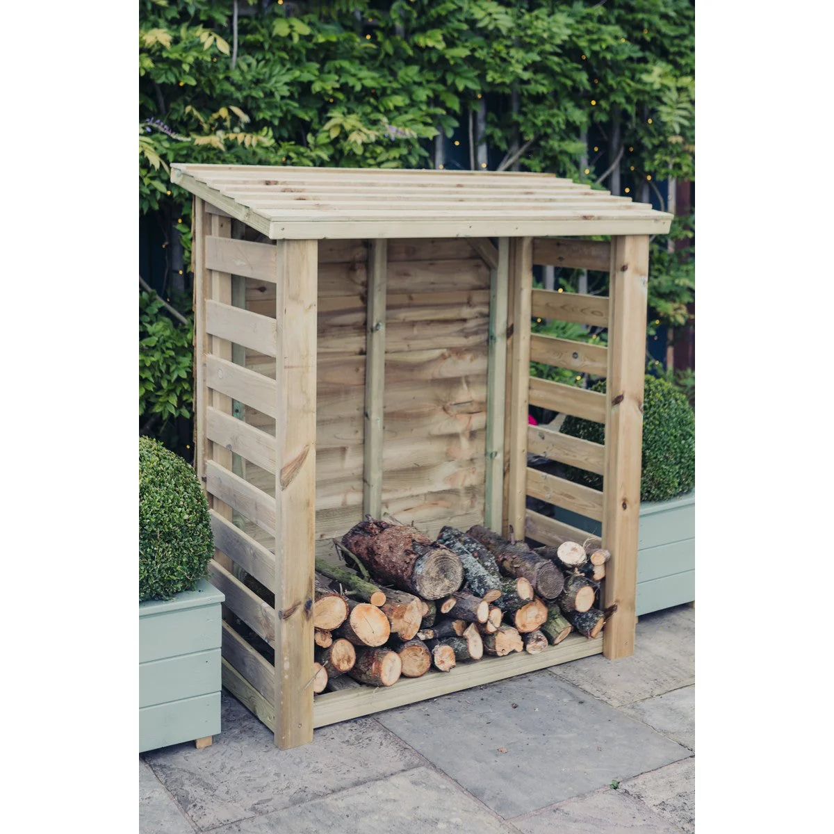 Heavy Duty Garden Log Store 120cm wide x 60cm deep by Churnet Valley - LSOP5X4 - Image 9
