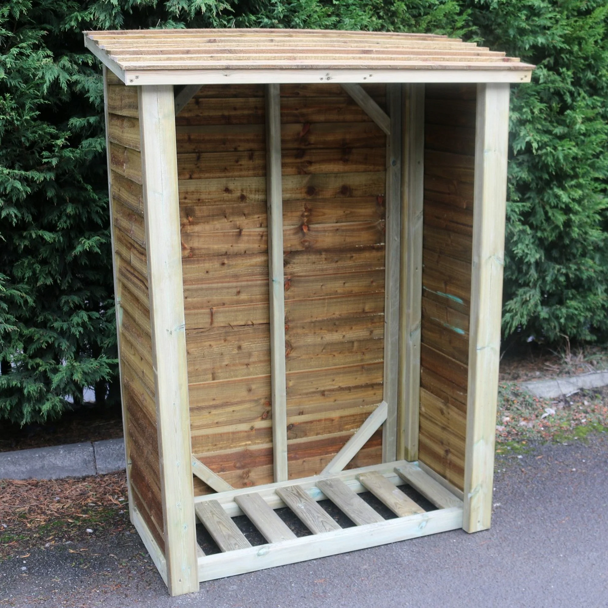 Heavy Duty Garden Log 120cm wide 60cm deep Store by Churnet Valley - LSOP6X4 - Image 2