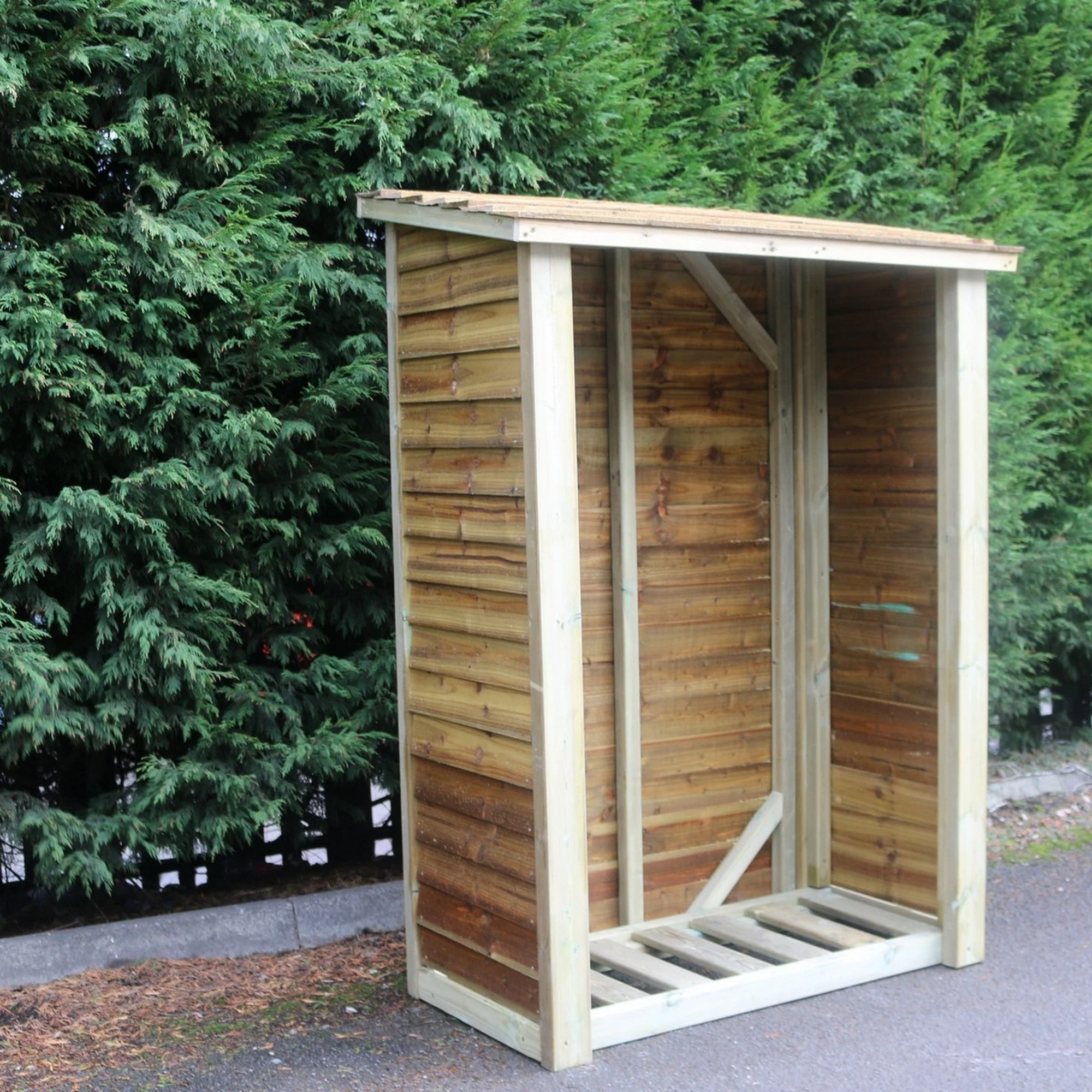 Heavy Duty Garden Log 120cm wide 60cm deep Store by Churnet Valley - LSOP6X4 - Image 4