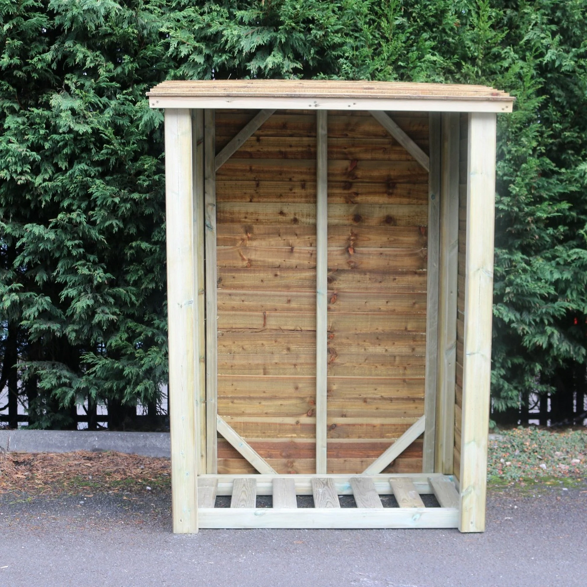 Heavy Duty Garden Log 120cm wide 60cm deep Store by Churnet Valley - LSOP6X4 - Image 6