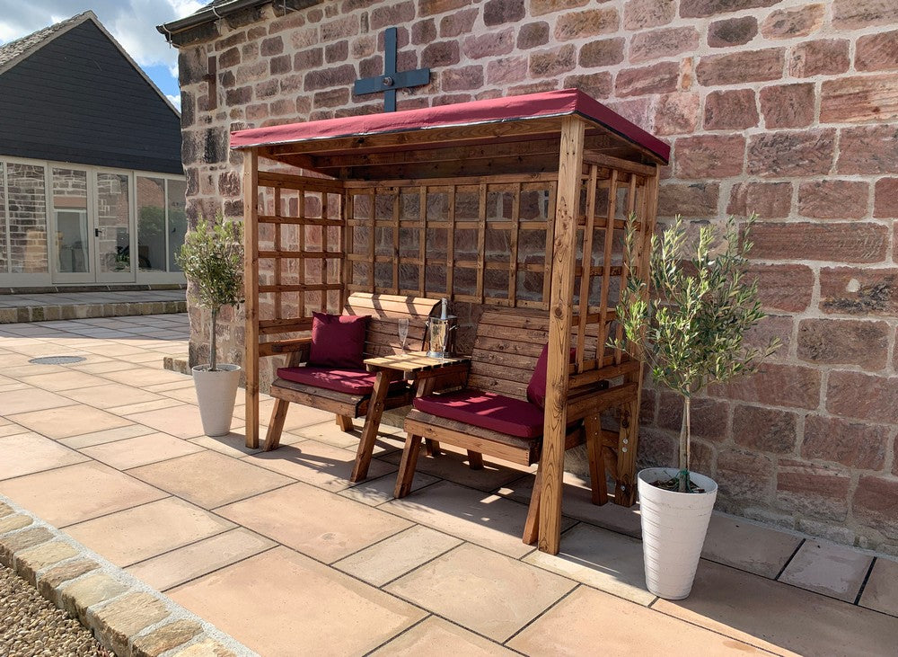 Henley Garden Tete a Tete by Charles Taylor Burgundy Natural burgundy - Image 3