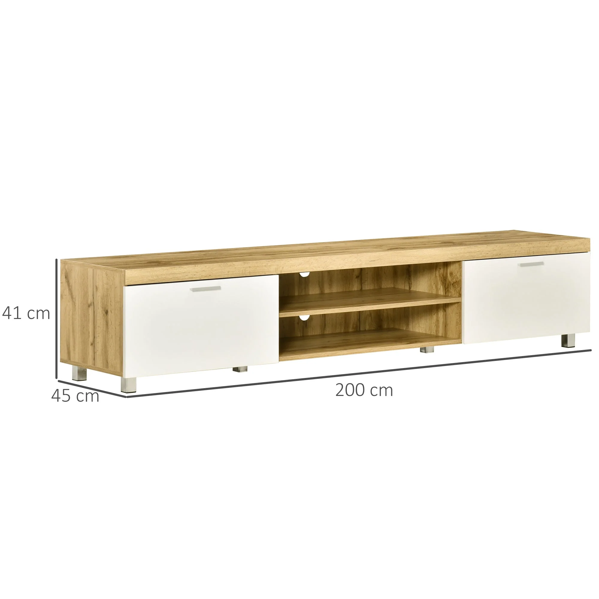 Herringbone Pattern TV Cabinet - Image 2