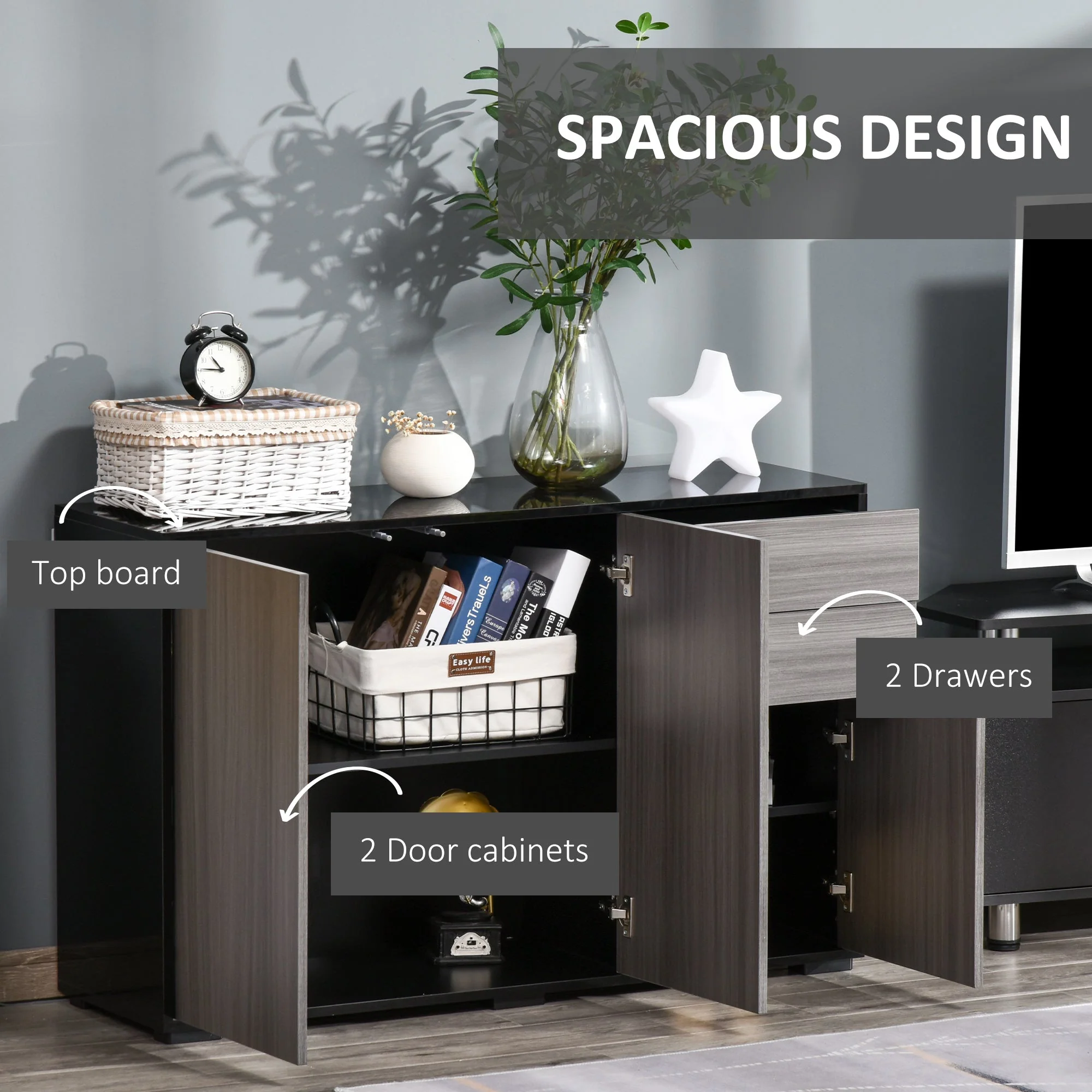 High Gloss Frame Sideboard - Image 4