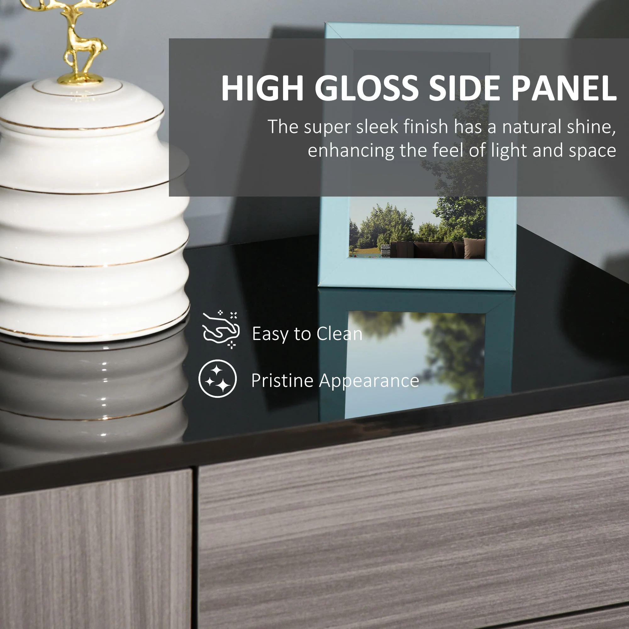 High Gloss Frame Sideboard - Image 6