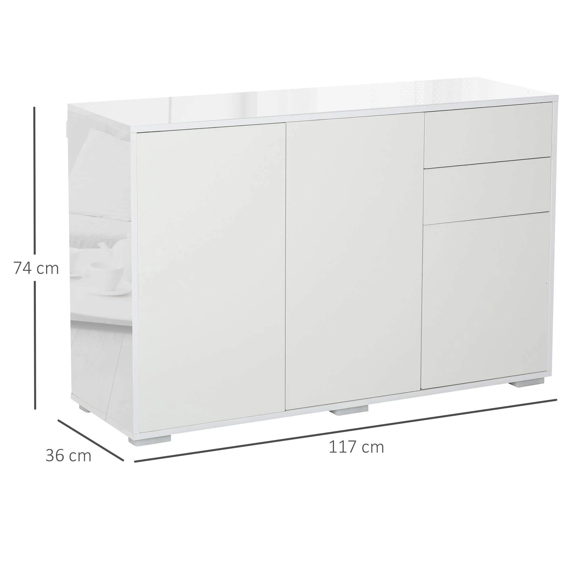 High Gloss Frame Sideboard - Image 3