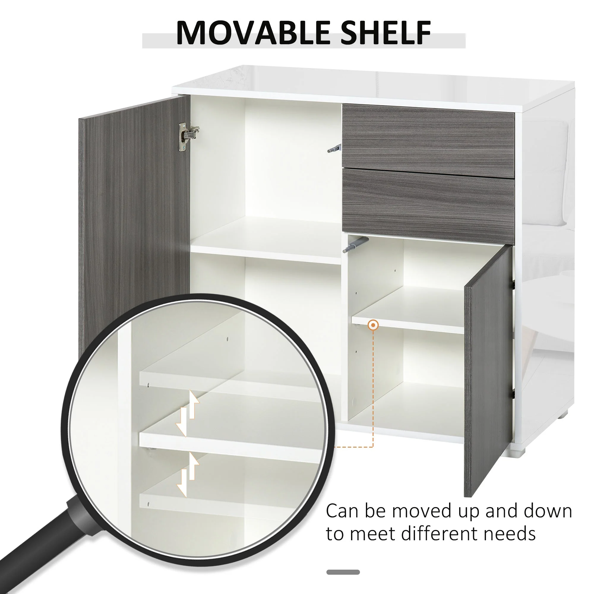 High Gloss Frame Sideboard - Image 5