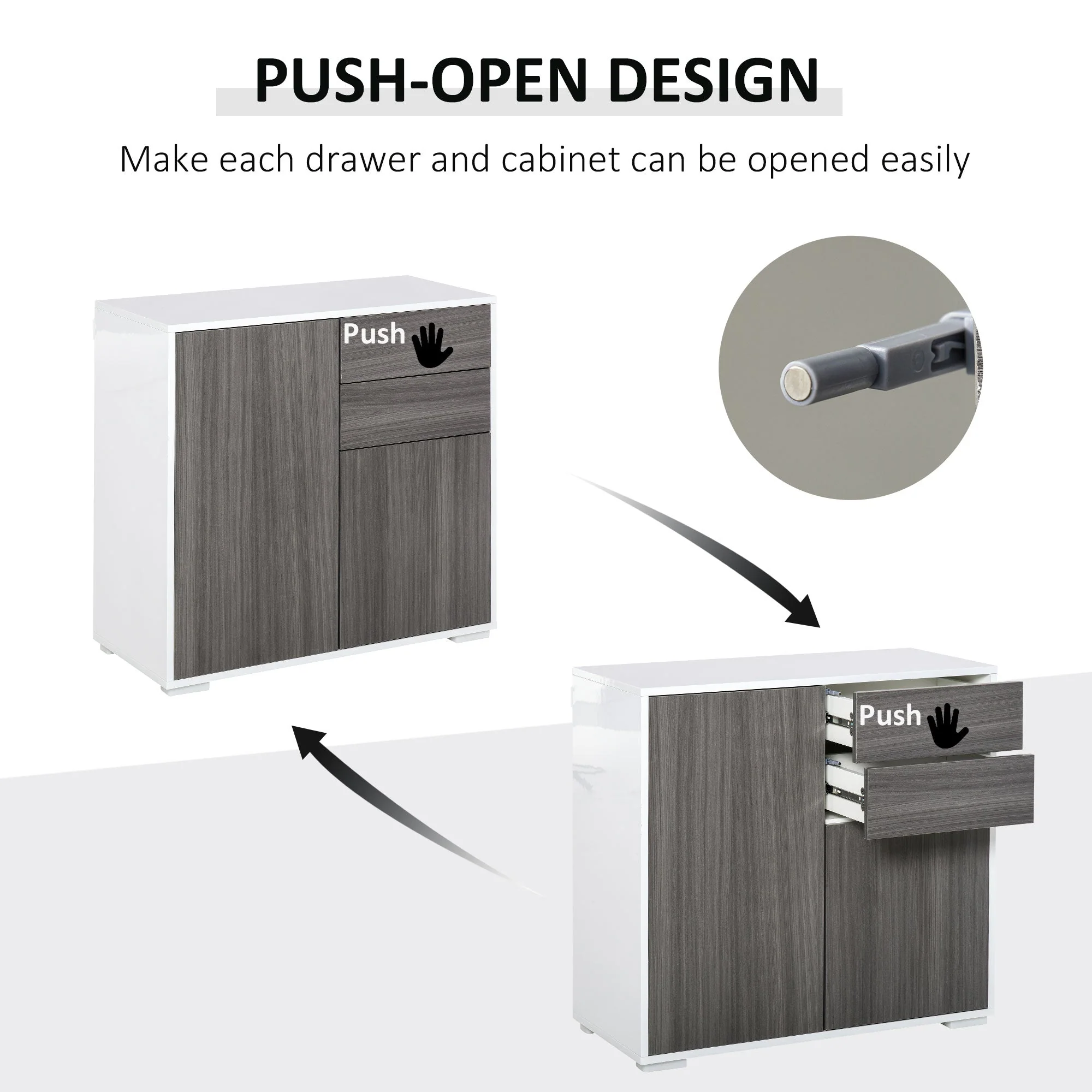 High Gloss Frame Sideboard - Image 6