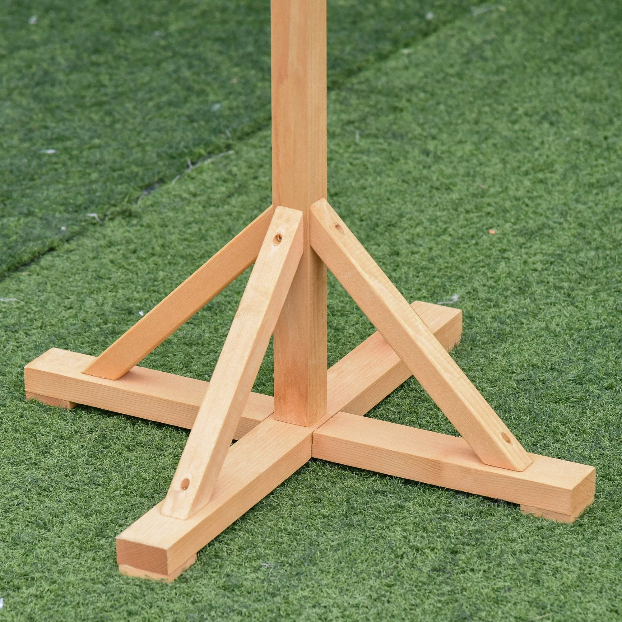 High Rise 144cm Bird Feeder Table Natural by Pawhut - Image 8