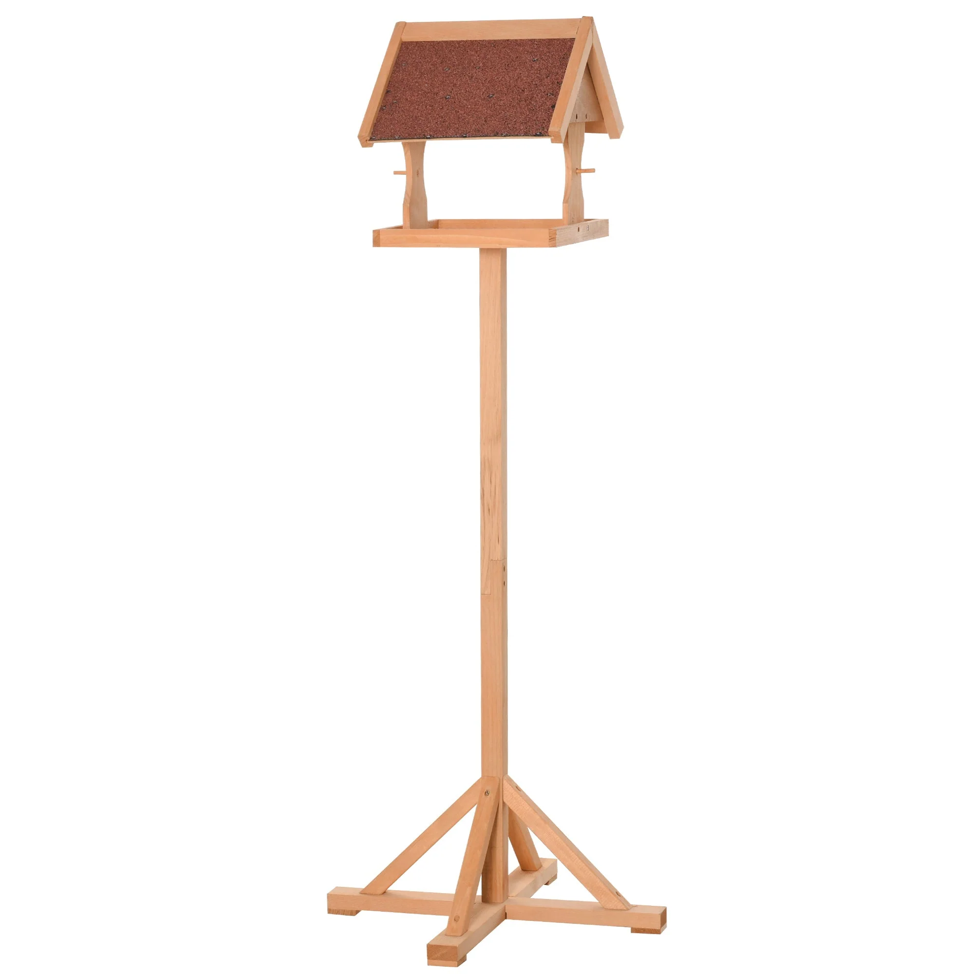 High Rise 144cm Bird Feeder Table Natural by Pawhut - Image 9