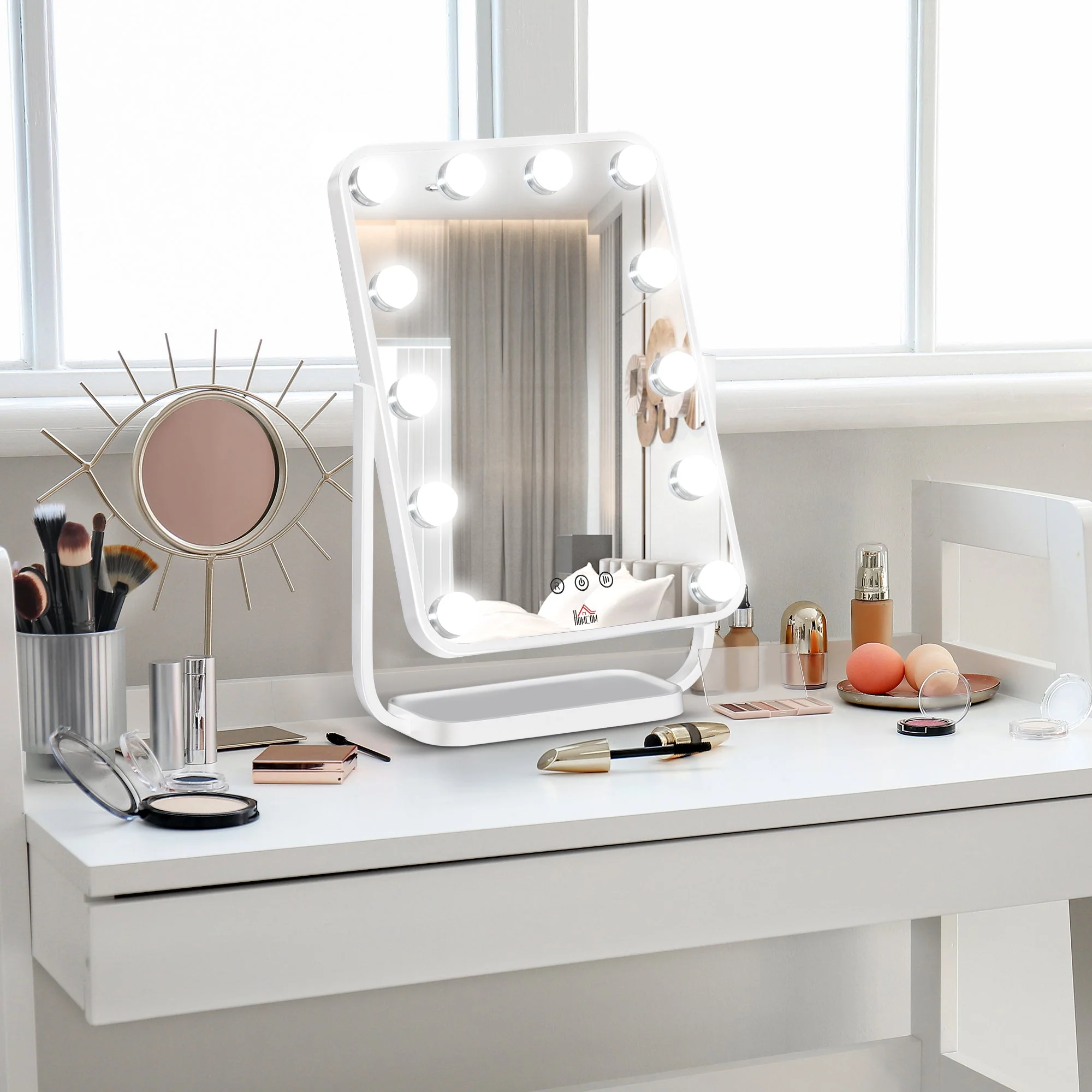 Hollywood Makeup Mirror with LED Lights - Image 2