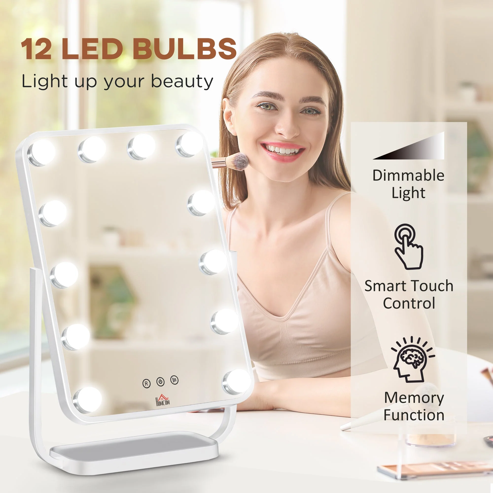 Hollywood Makeup Mirror with LED Lights - Image 4