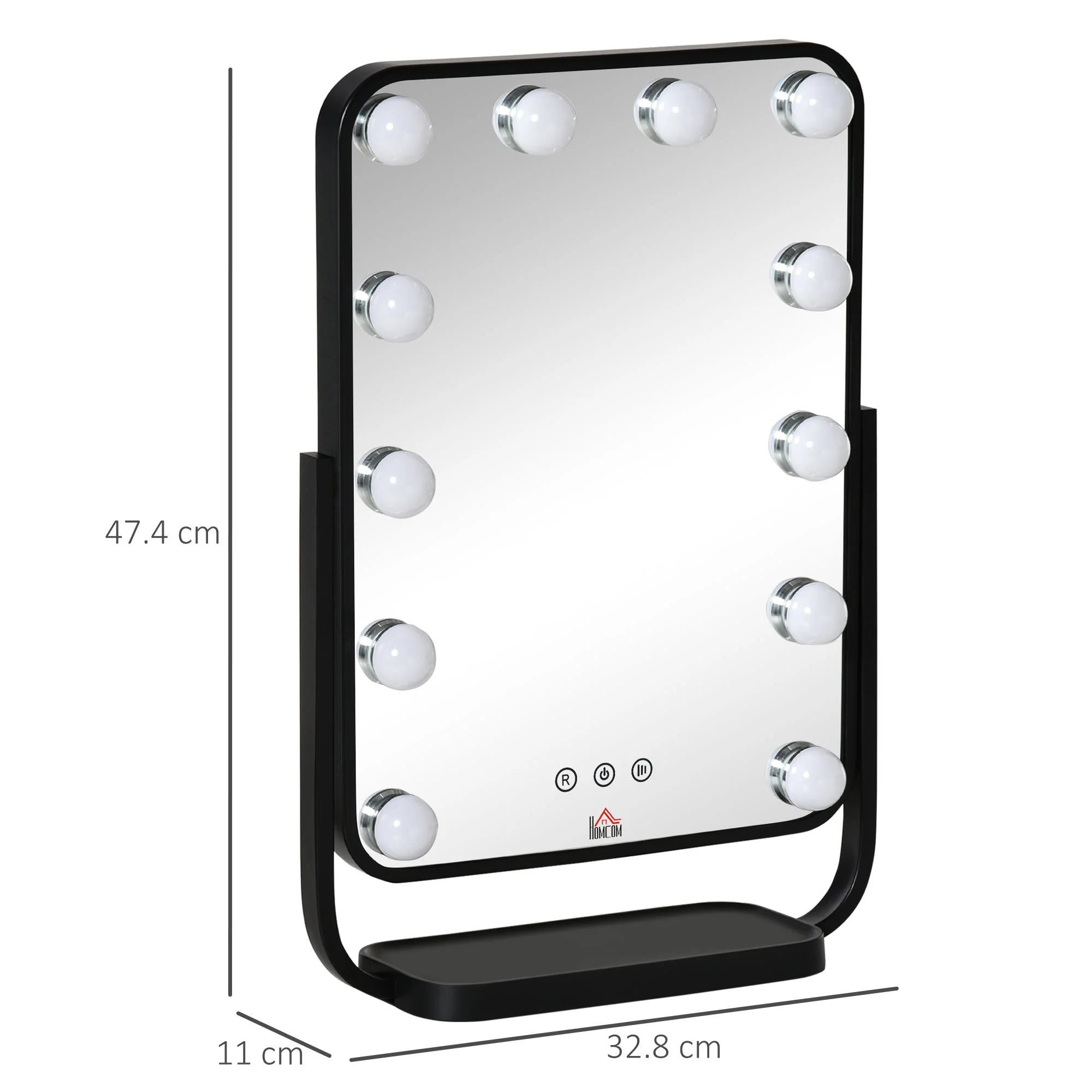 Hollywood Makeup Mirror with LED Lights - Image 3