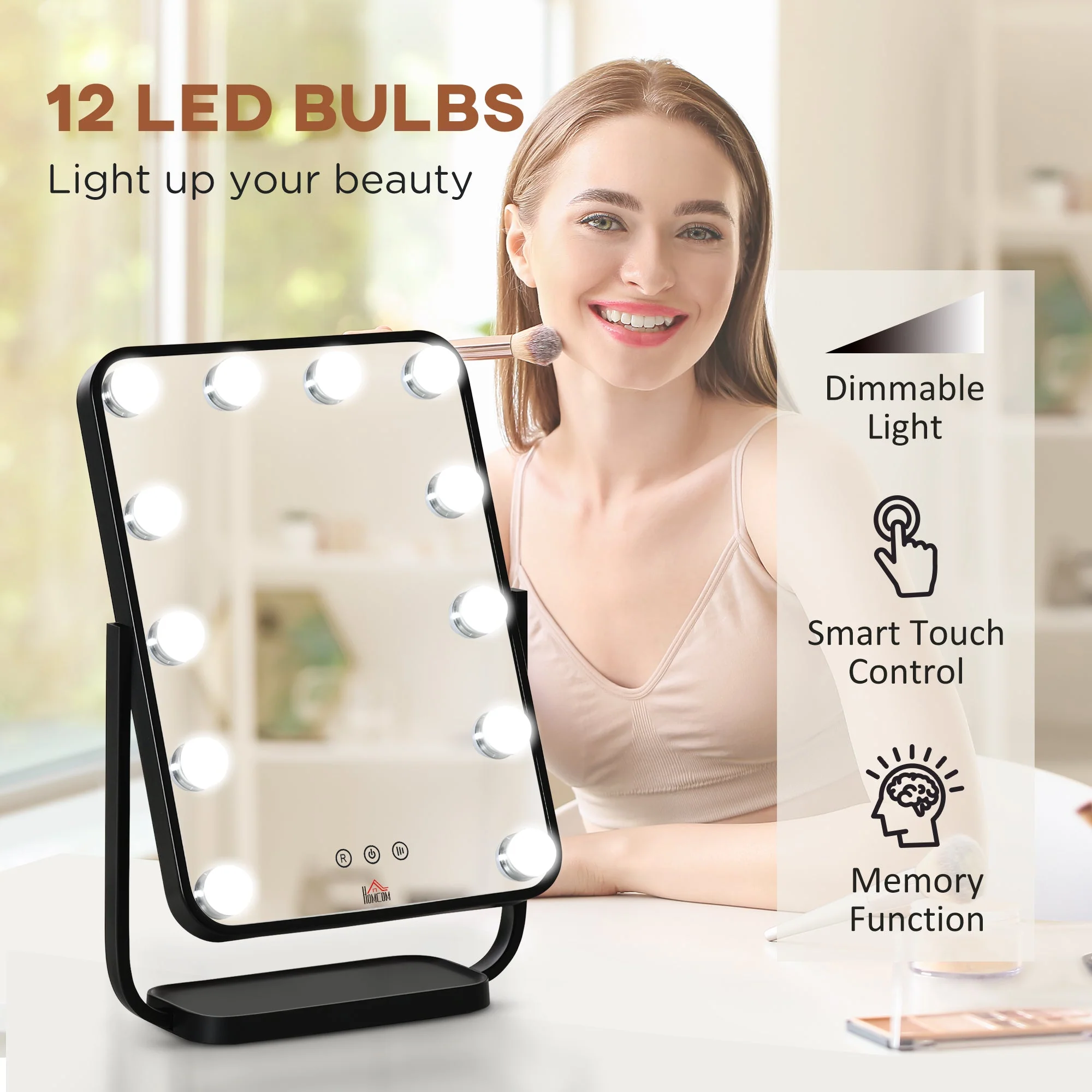 Hollywood Makeup Mirror with LED Lights - Image 5