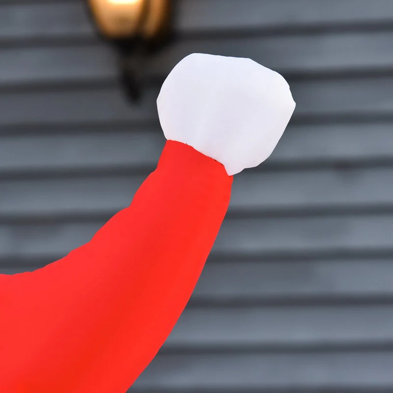 Homcom 1.6m Christmas Inflatable Penguin Santa Claus w/ Ice House Built-in LED Outdoor - Image 8