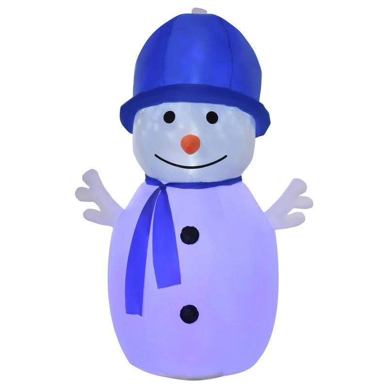 Homcom 1.8m Christmas Inflatable Snowman Outdoor Blow Up Decoration for Garden Lawn - Image 2