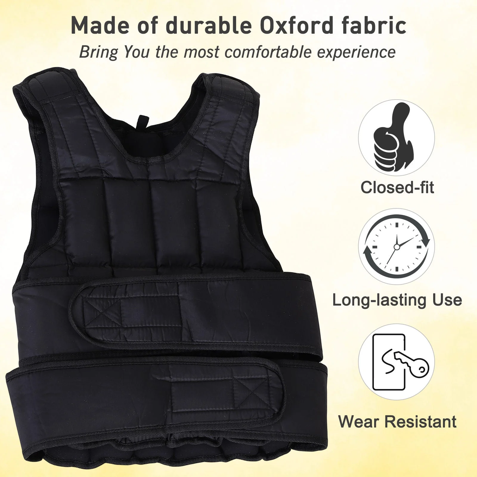 Homcom 10kg Metal Sand Weight Adjustable Unisex Trainer Vest Black/Red - Image 7