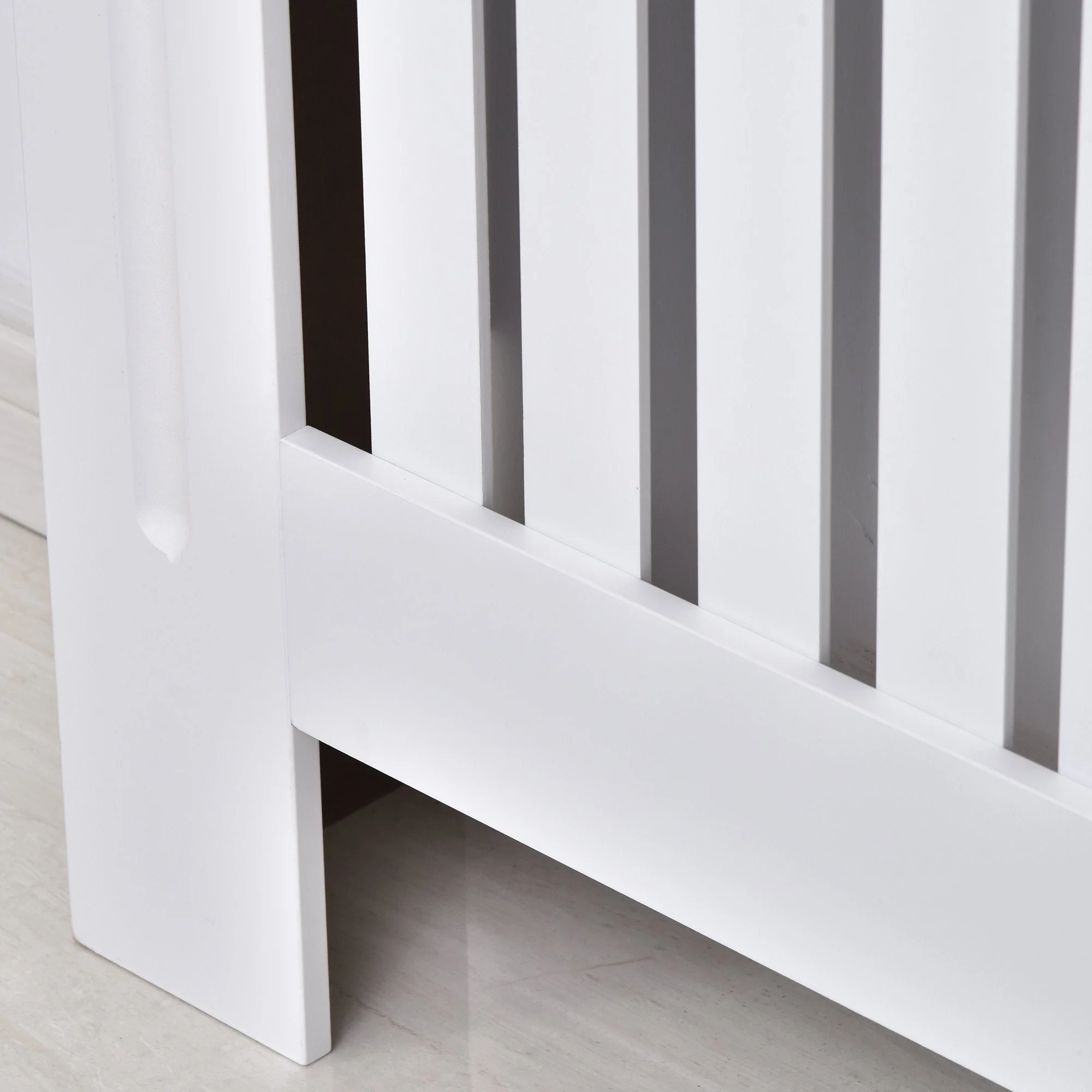 Homcom 112L x 19W x 81H cm Medium-density fibreboard Radiator Cover-White - Image 8