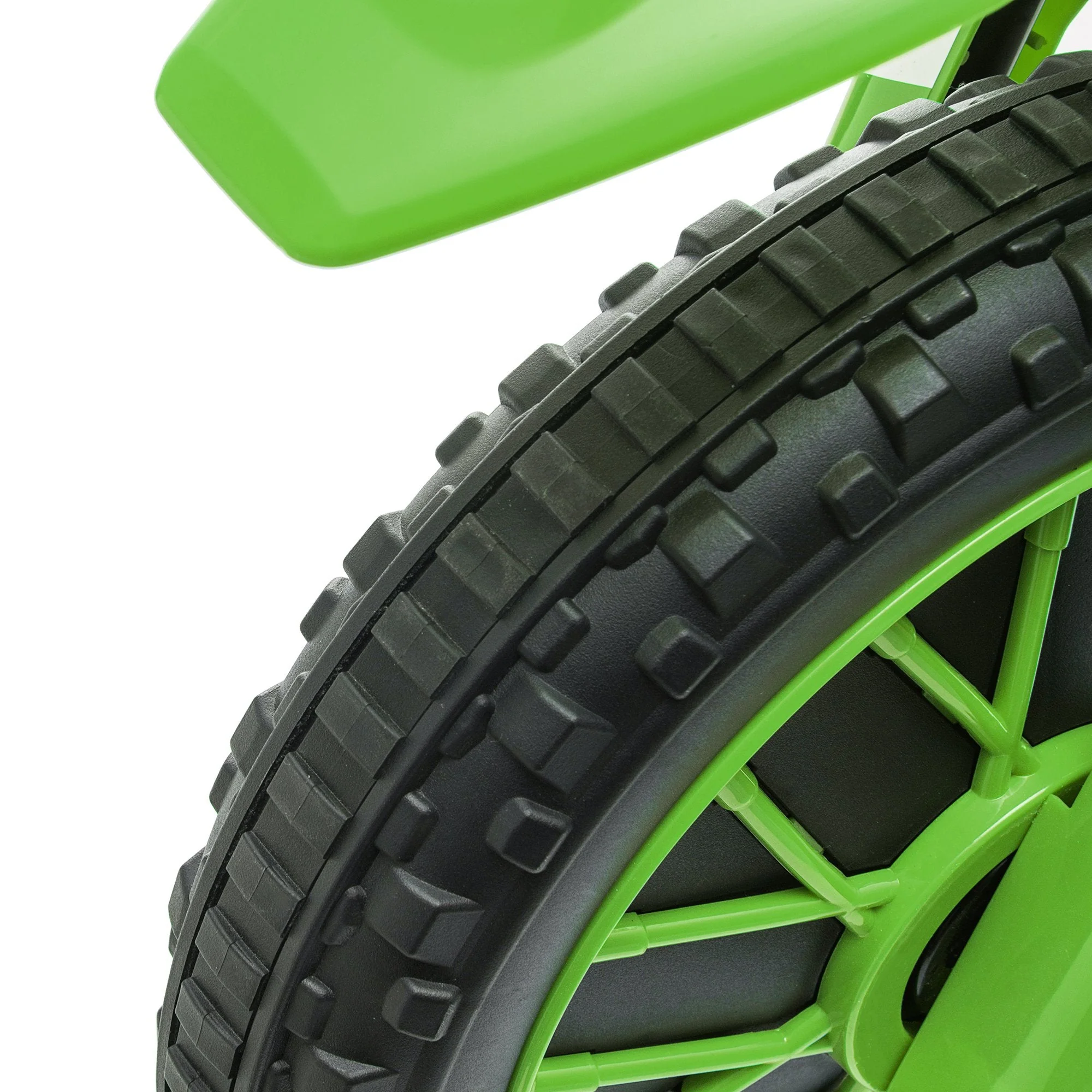 Homcom 12V Kids Electric Motorcycle Ride-On With Training Wheels For Ages 3-5 Years - Green - Image 9