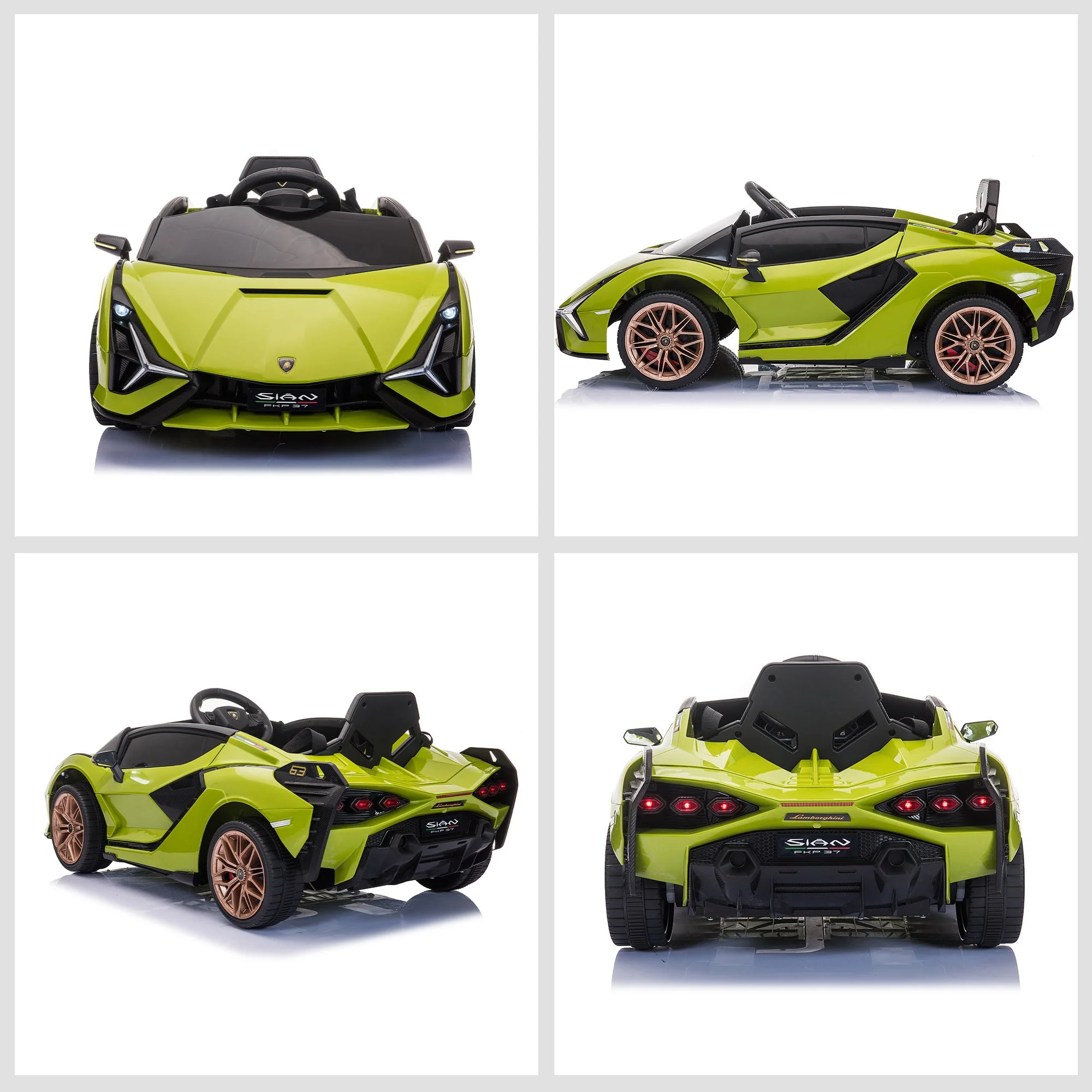Homcom 12V Kids Electric Ride On Car 2 Motors Licensed Toy Car With Remote Control Music Lights Mp3 For 3-5 Years Green - Image 7