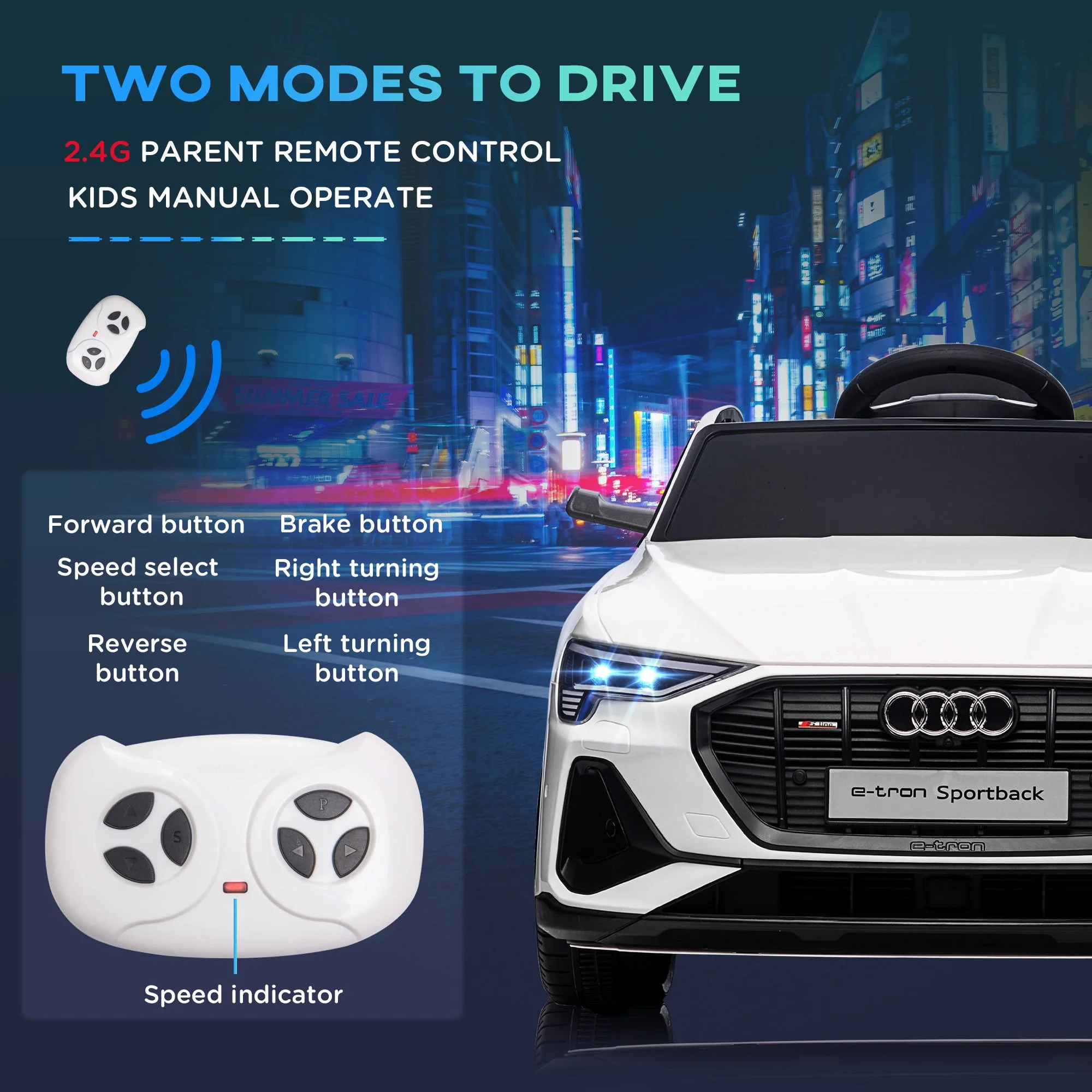 Homcom 12V Kids Electric Ride-On Car - Image 7