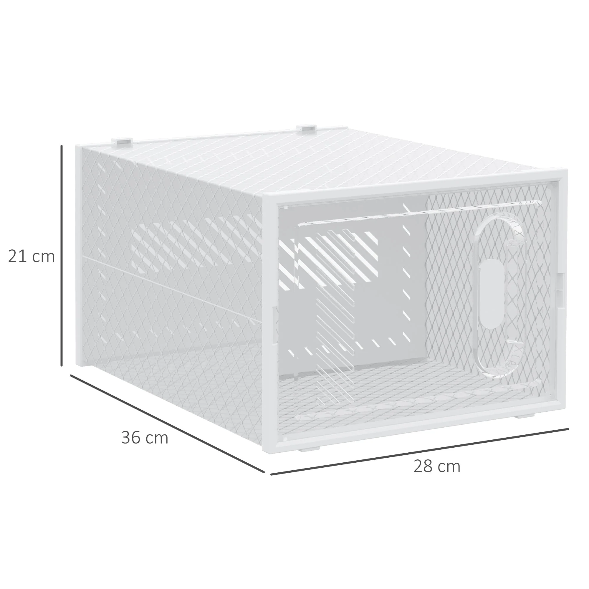 Homcom 18PCS Clear Shoe Box - Image 2