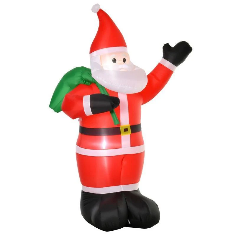 Homcom 2.4m LED Polyester Santa Claus Christmas Inflatable - Image 2