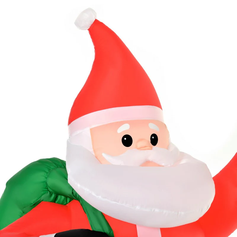 Homcom 2.4m LED Polyester Santa Claus Christmas Inflatable - Image 9