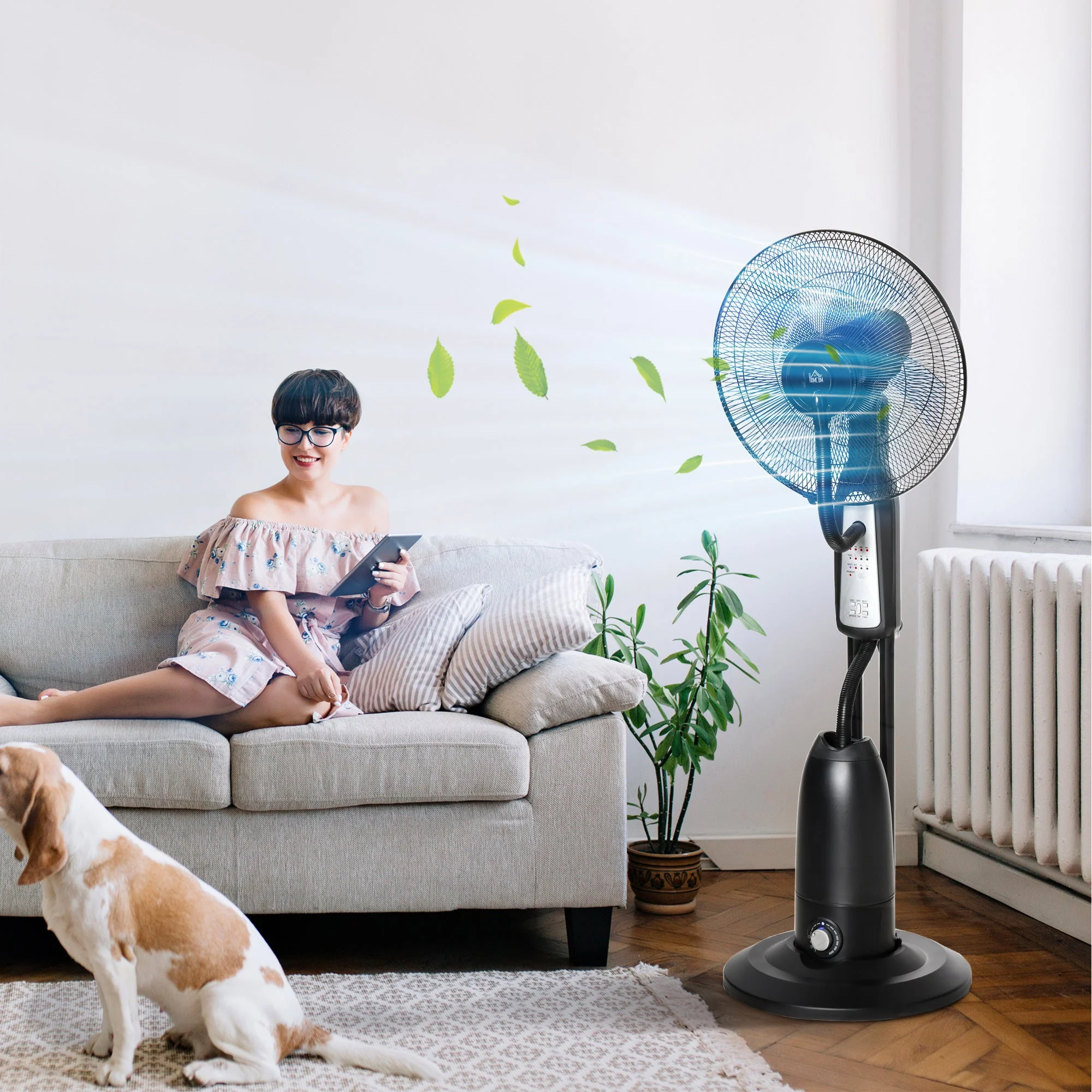 Homcom 2.8 Litre Water Mist Fan With Remote - Image 2