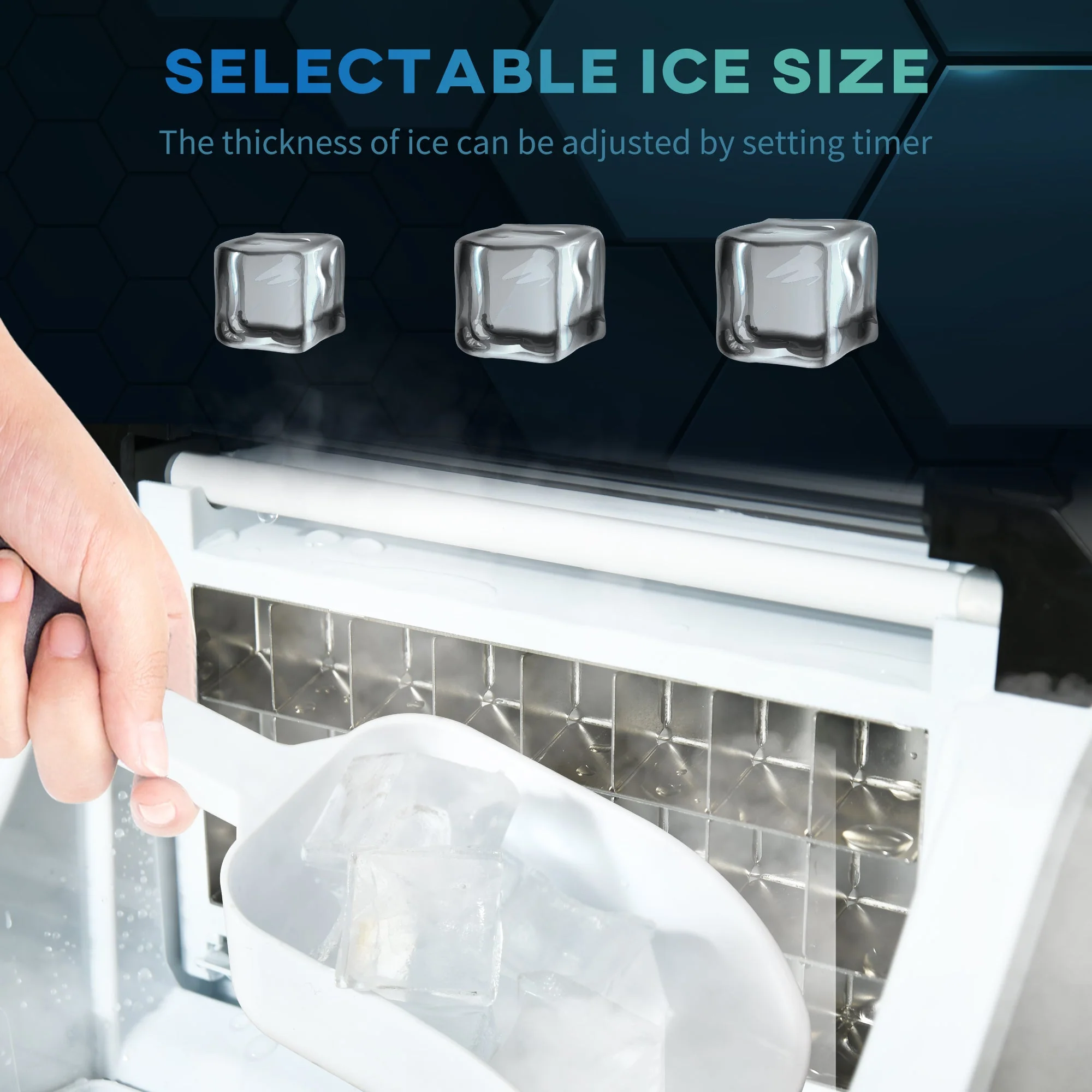 Homcom 20kg Counter Ice Machine - Image 3