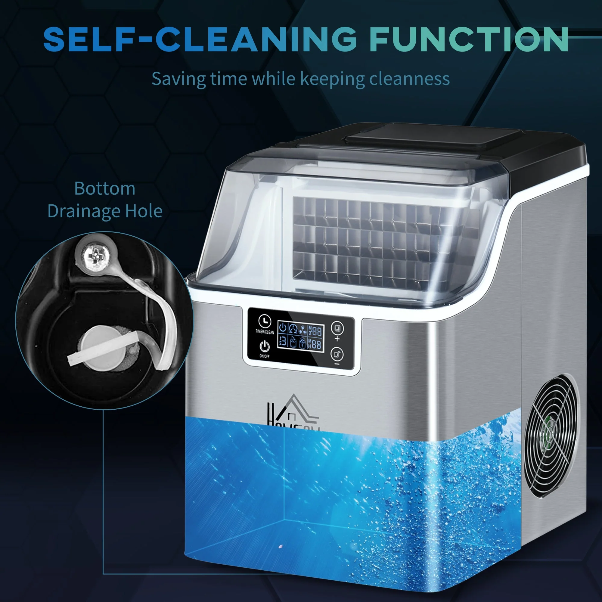 Homcom 20kg Counter Ice Machine - Image 5