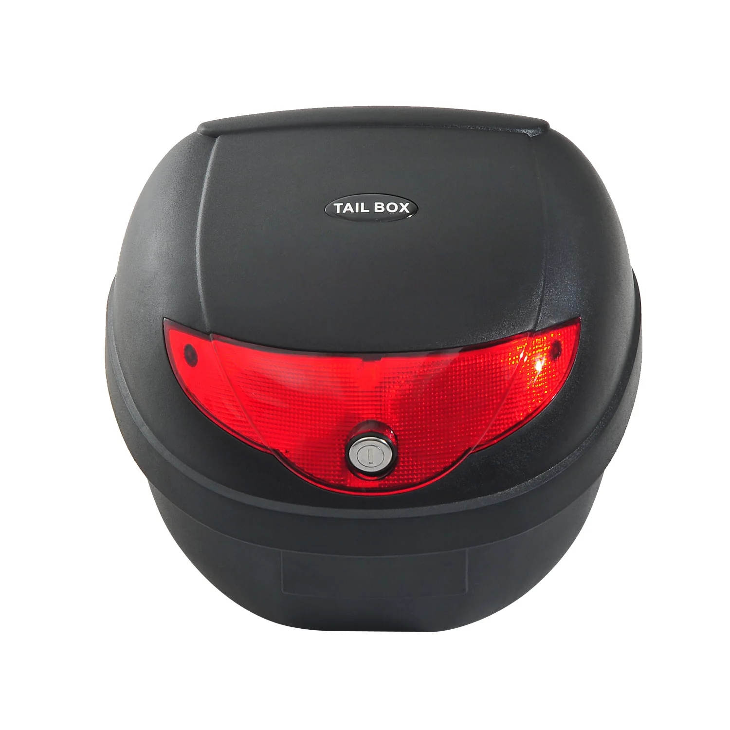 Homcom 24 L Motorcycle Luggage Case Withreflectors-Black/Red - Image 2