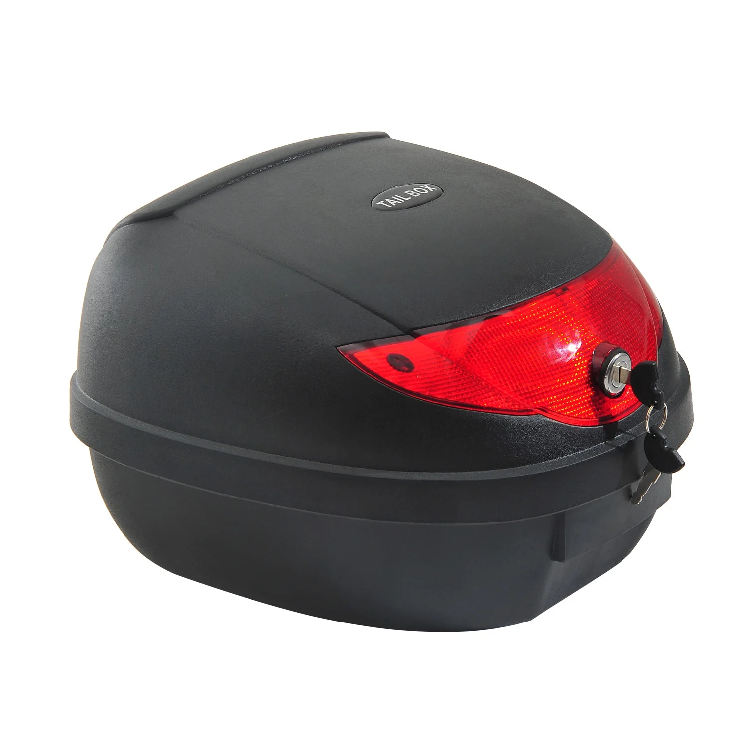 Homcom 24 L Motorcycle Luggage Case Withreflectors-Black/Red - Image 9