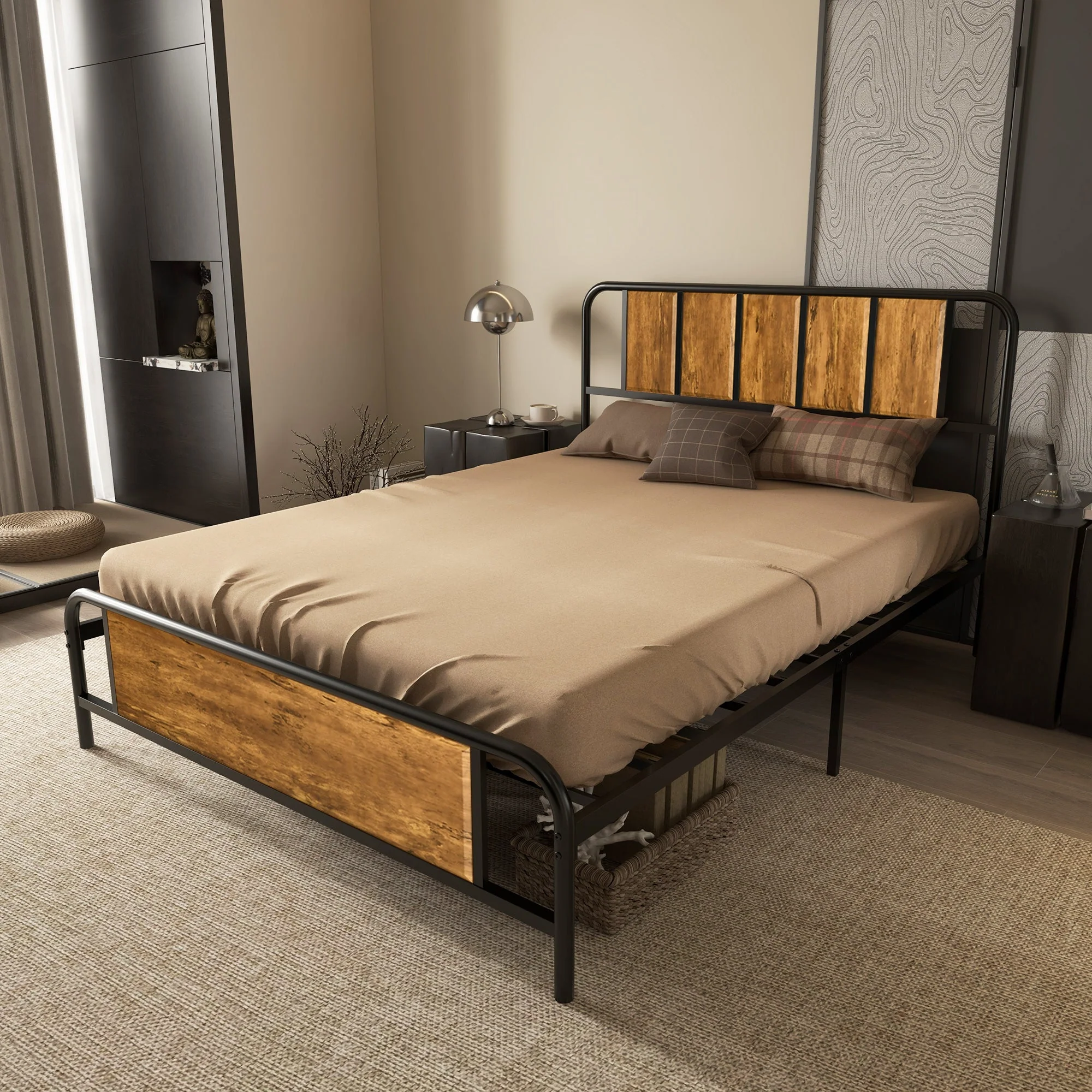 Homcom 25.5cm Double Bed Frame - Image 7