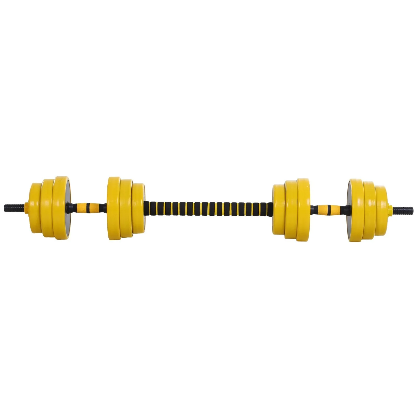 Homcom 25KG Dumbbell & Barbell Adjustable Set Plate Bar Clamp Rod Home Gym Sports Area Exercise Ergonomic - Image 9